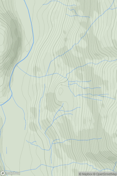 Thumbnail image for Castle Rock [Lake District E] showing contour plot for surrounding peak